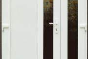 Zdjęcie do ogłoszenia: nowe PCV drzwi 130x210 białe, dwie cięki szyby, Klamka i wkładka do zamka GRATIS