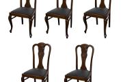 Zdjęcie do ogłoszenia: Dębowe stylowe krzesła stare zabytkowe pięć krzeseł lata 20