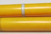 Zdjęcie do ogłoszenia: Tuba kreślarska 74x7,5 cm firmy Leniar, plastikowa, żółta, skręcana